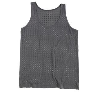 WESSEX Womens Beaded Tank Top, Grey, S, DM
